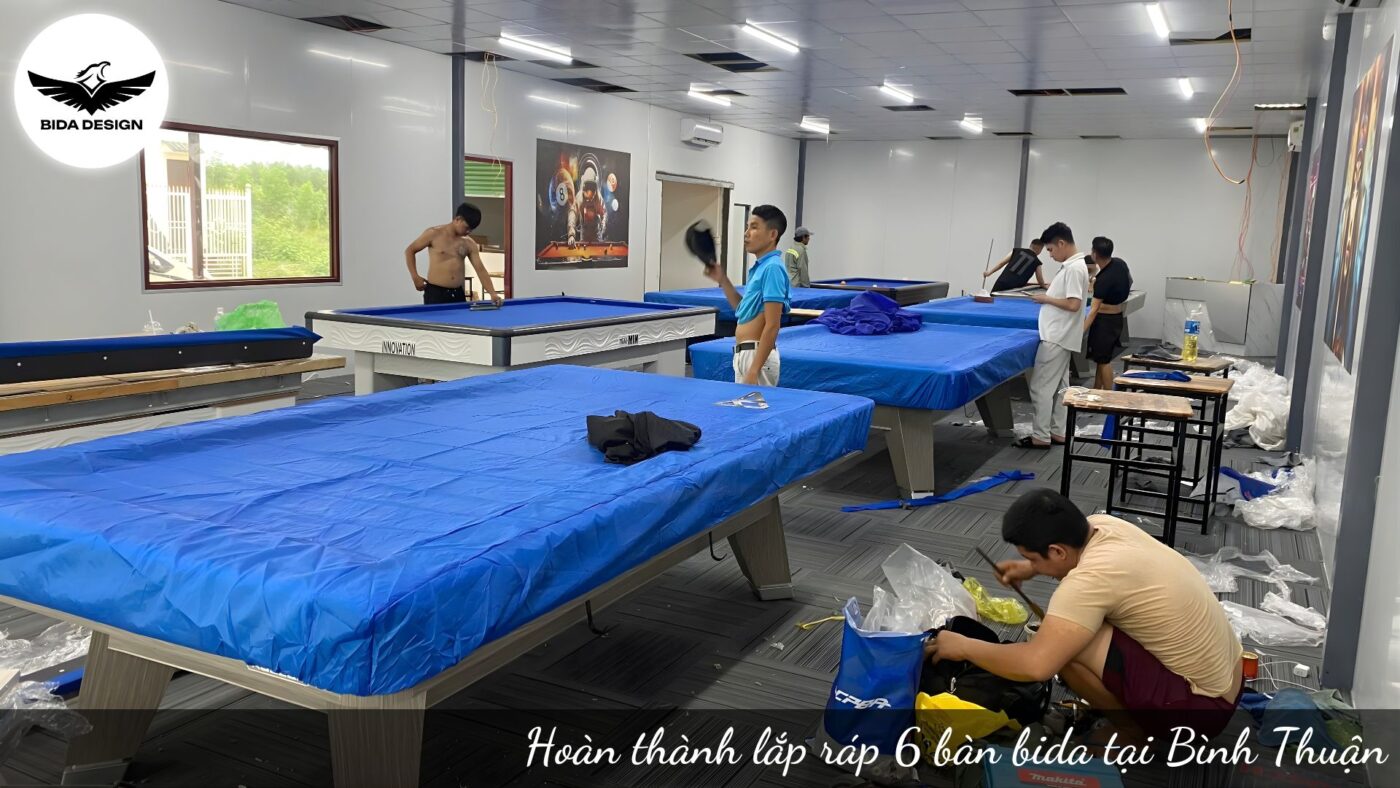 Hình ảnh thực tế, lắp ráp bàn tại Câu lạc bộ | Bida Design