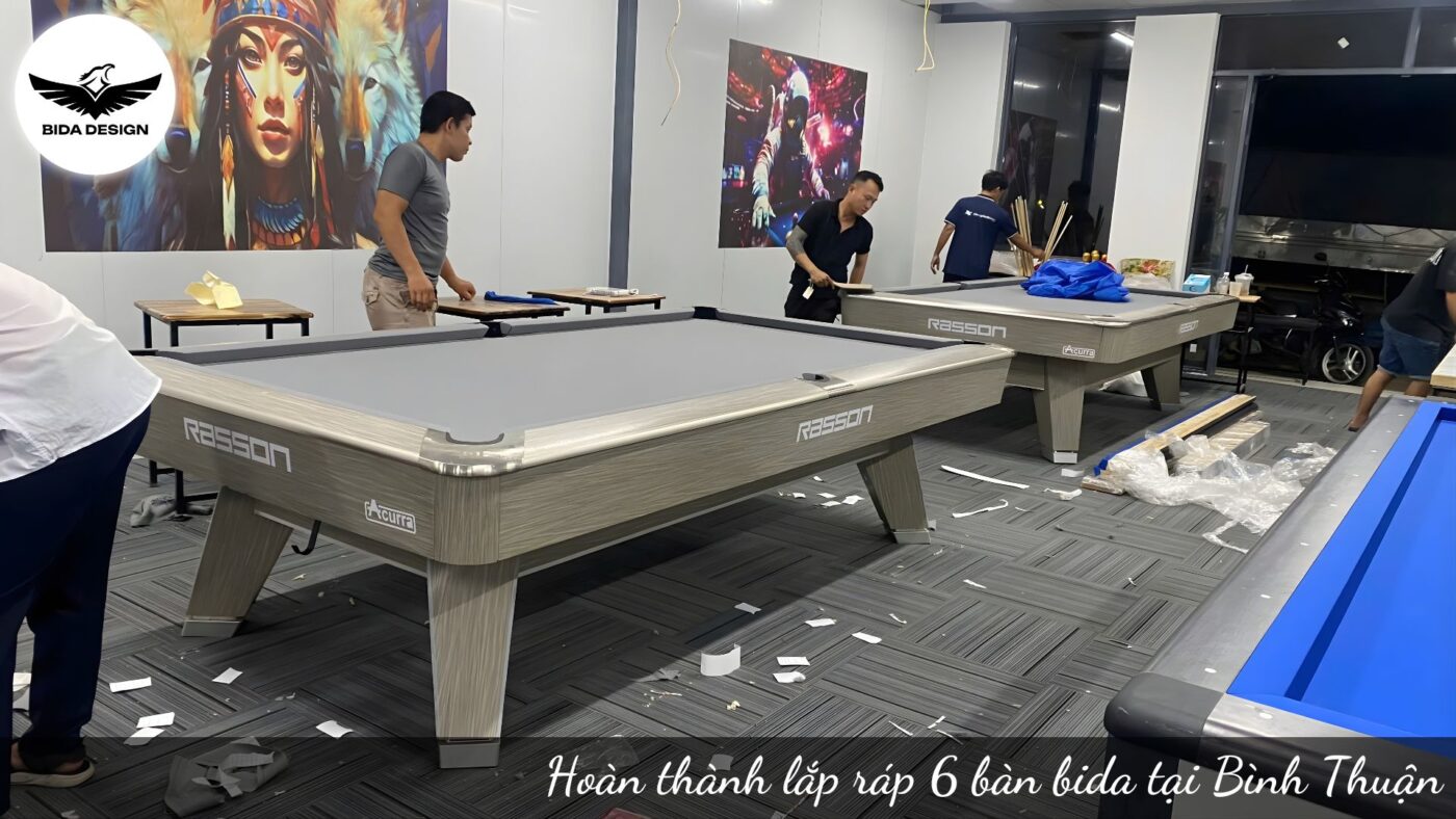 Hình ảnh thực tế, lắp ráp bàn tại Câu lạc bộ | Bida Design