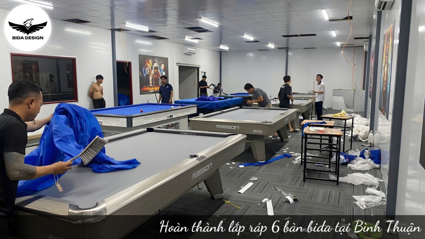 Hình ảnh thực tế, lắp ráp bàn tại Câu lạc bộ | Bida Design