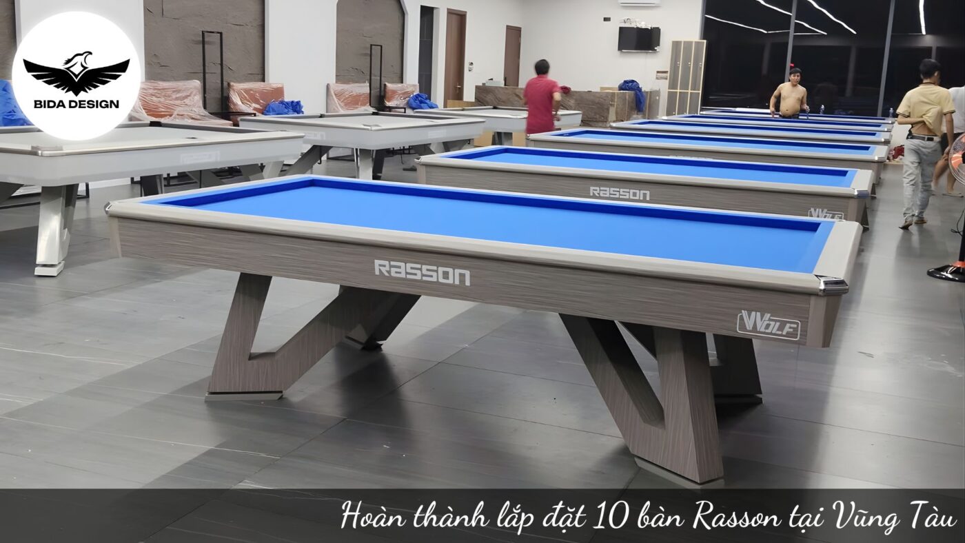 Hoàn thành lắp đặt 10 bàn Rasson Wolf tại Vũng Tàu | Bida Design