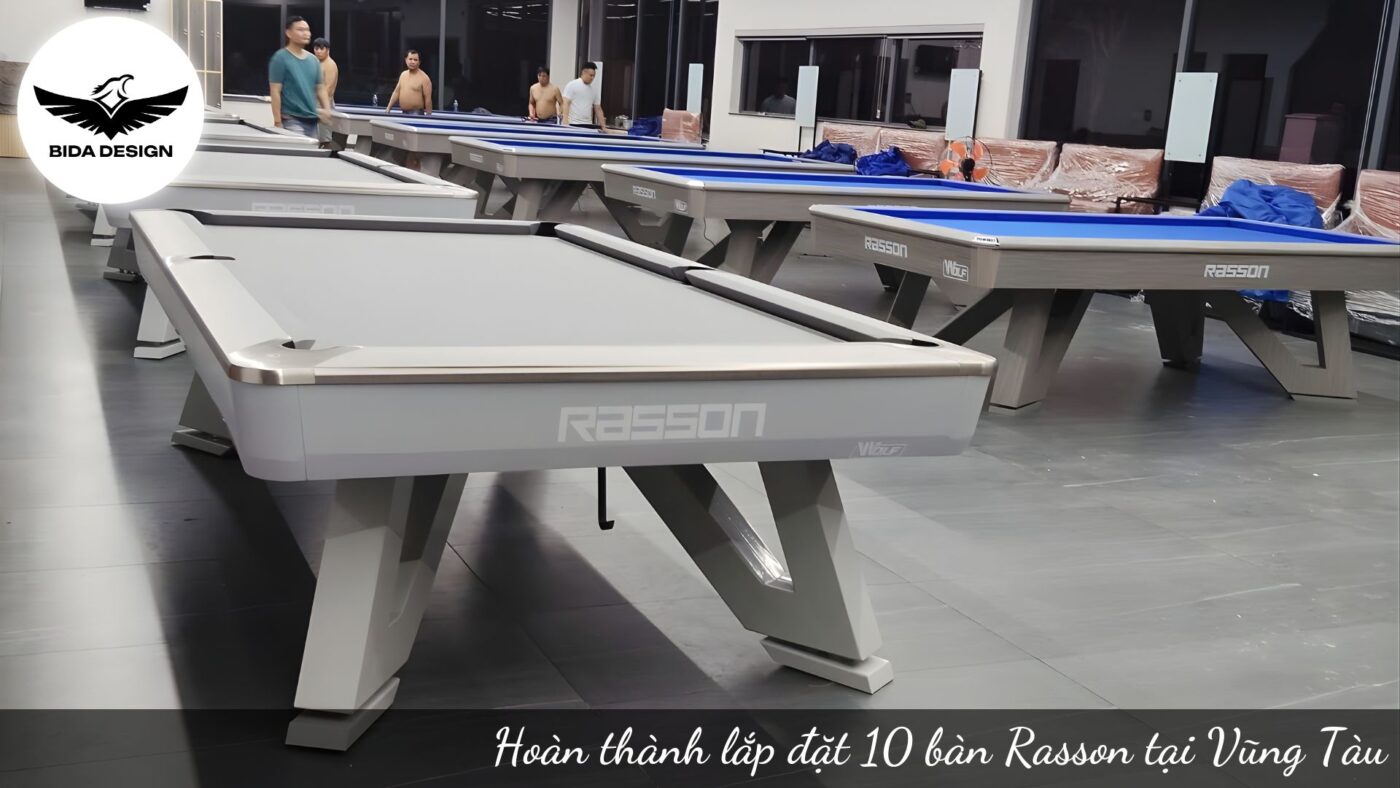 Hoàn thành lắp đặt 10 bàn Rasson Wolf tại Vũng Tàu | Bida Design