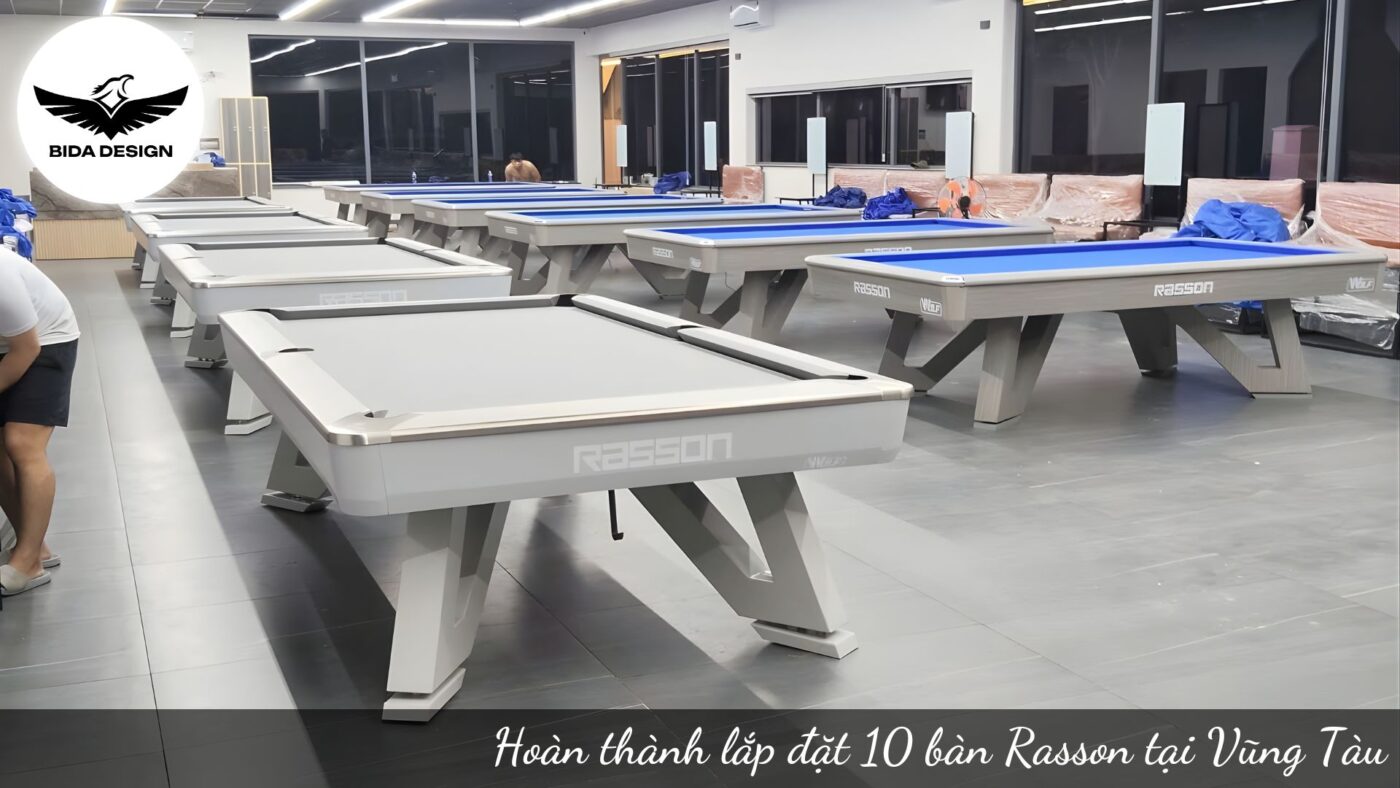 Hoàn thành lắp đặt 10 bàn Rasson Wolf tại Vũng Tàu | Bida Design