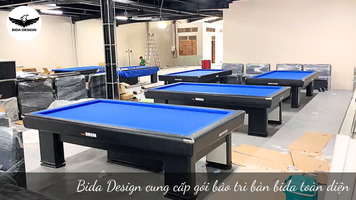 Bida Design cung cấp gói bảo trì bàn bida toàn diện