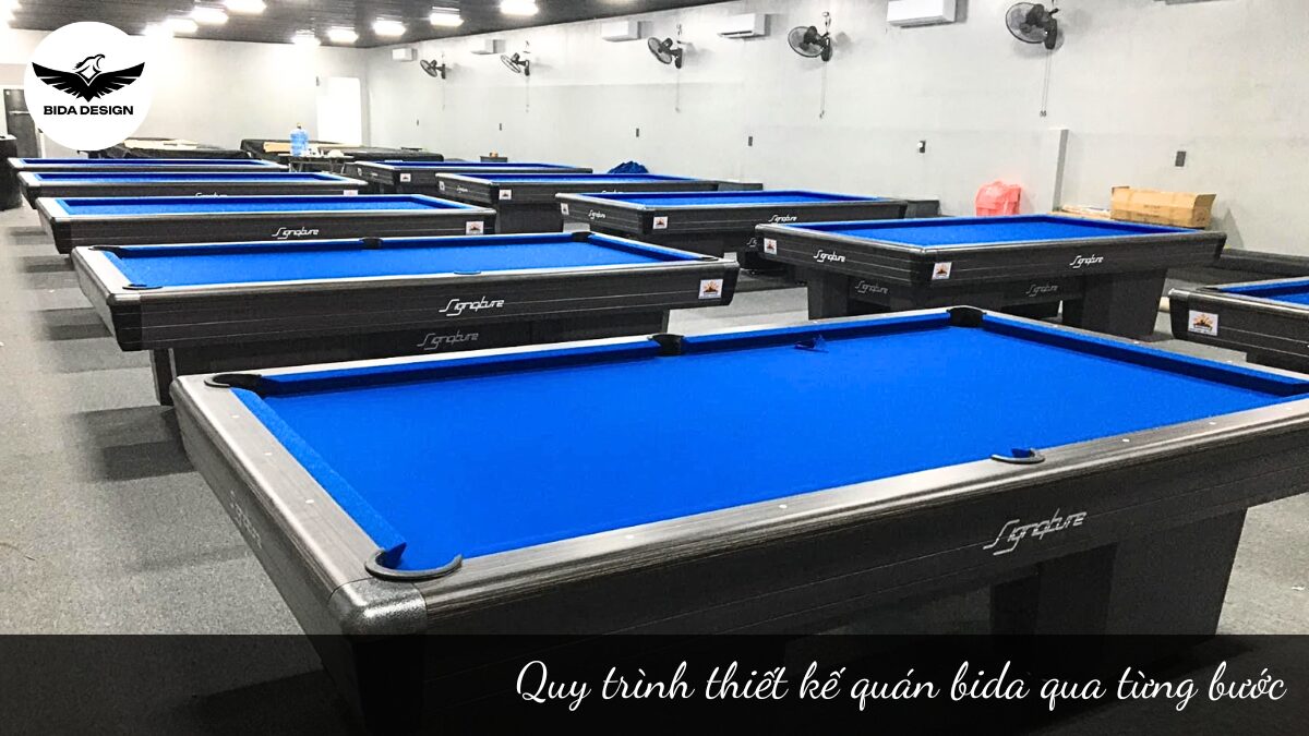 Quy trình thiết kế quán bida qua từng bước