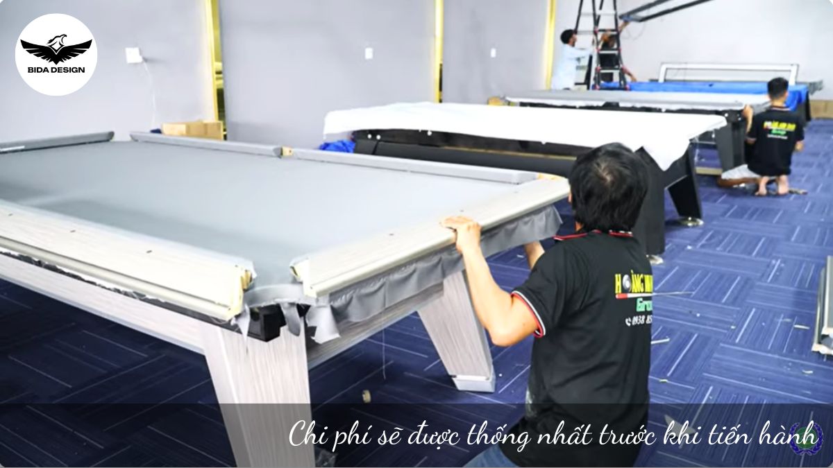 Chi phí sẽ được thống nhất trước khi tiến hành