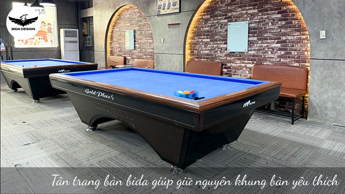 Tân trang bàn bida giúp giữ nguyên khung bàn yêu thích