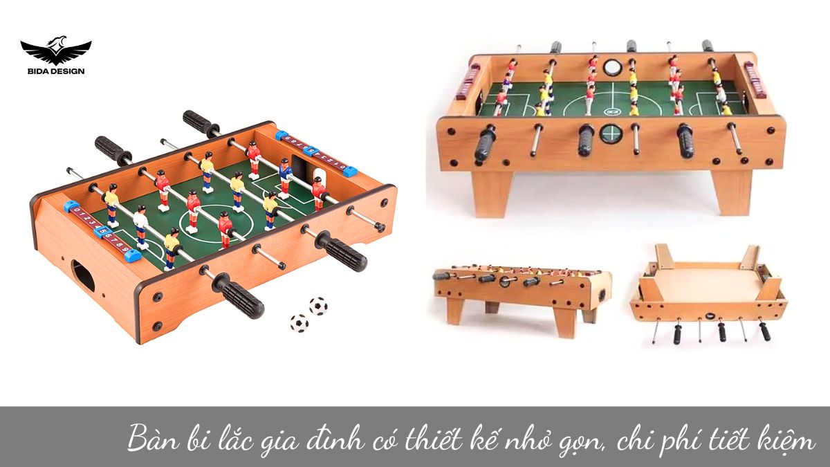 Bàn bi lắc gia đình có thiết kế nhỏ gọn, chi phí tiết kiệm