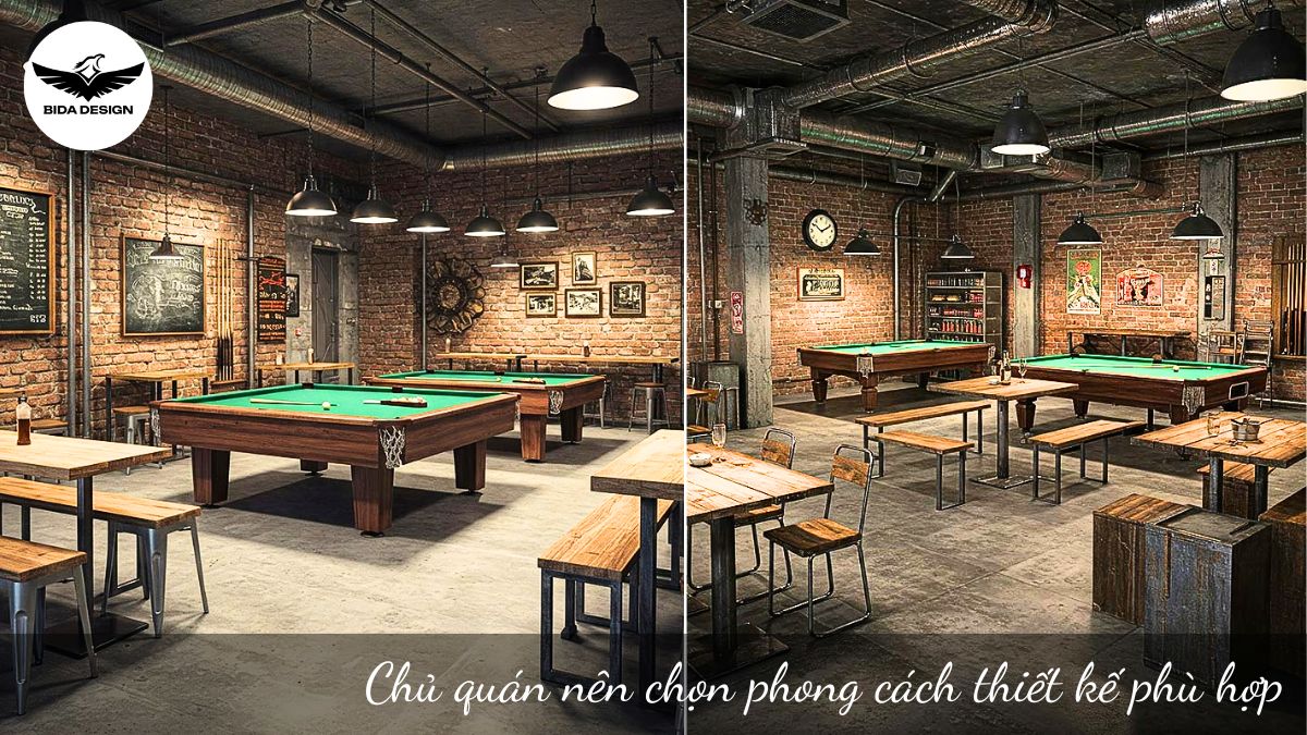 Chủ quán nên chọn phong cách thiết kế phù hợp