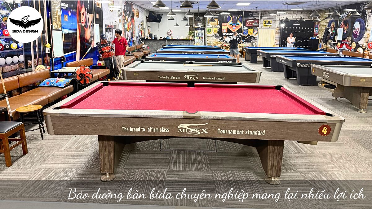 Bảo dưỡng bàn bida chuyên nghiệp mang lại nhiều lợi ích